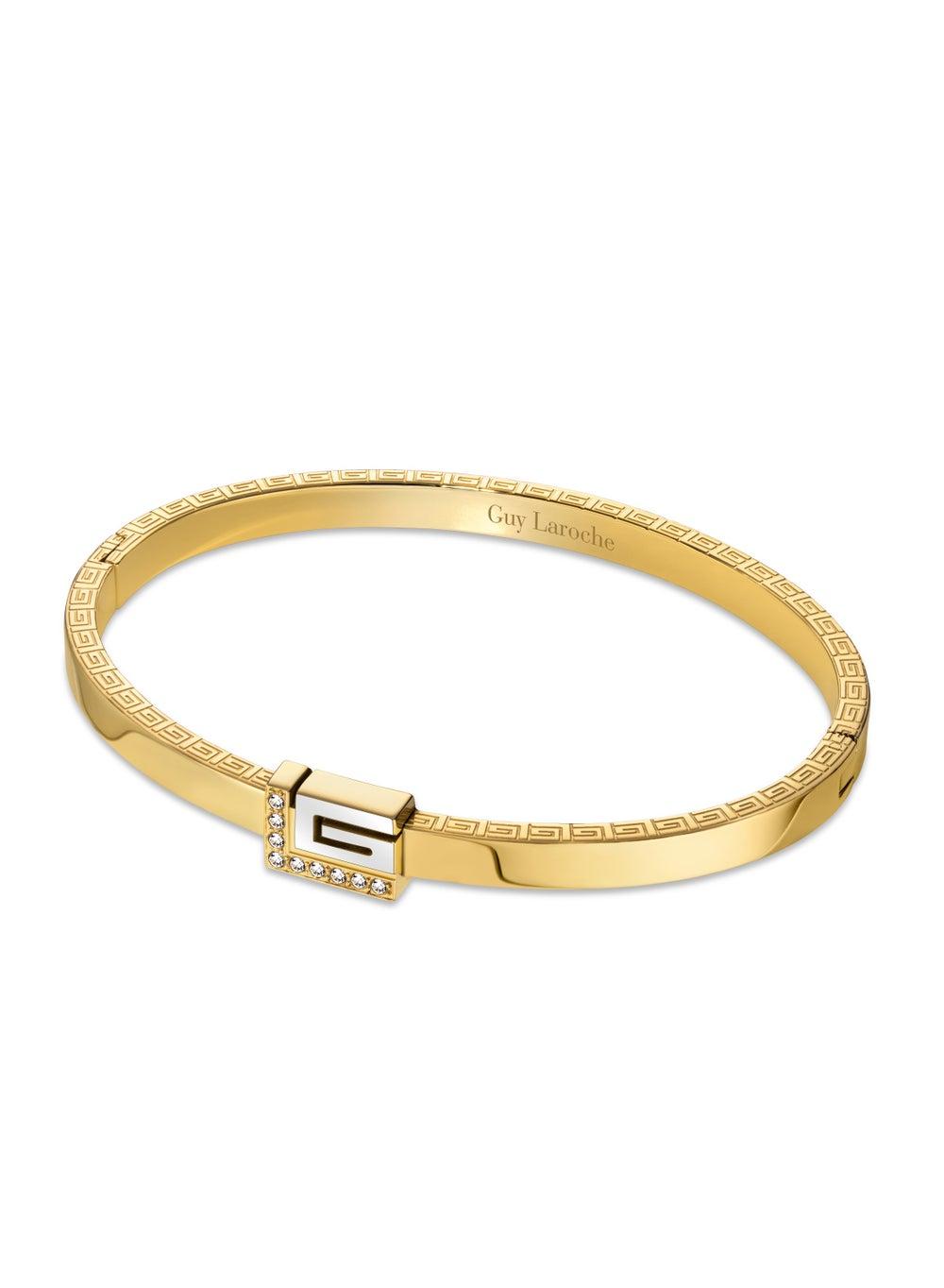Guy Laroche Audrey Gold Plated Crystal Bracelet Bangle - Image 1
