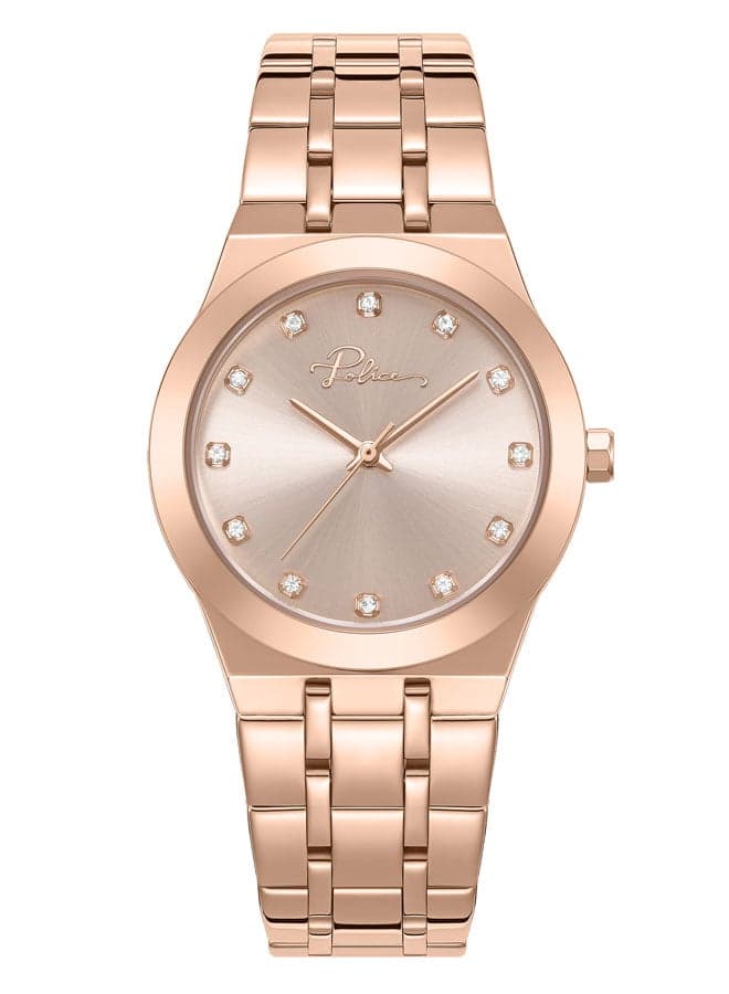 POLICE Allure 32mm Rose Gold Sunray Enamel Women's Watch - Image 1