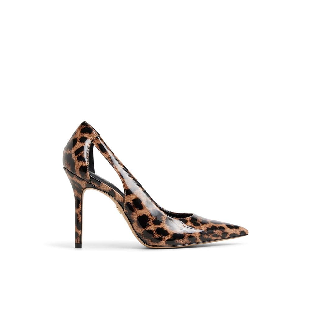 Mesarhim Elegance: Brown Multi High Heel Printed Pumps - Image 1