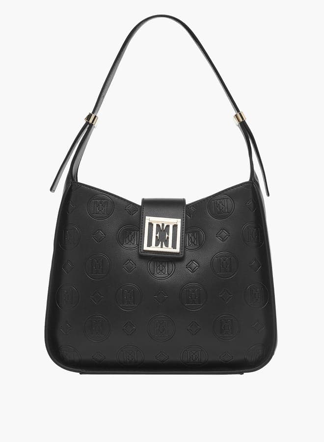 ELLE Embossed Monogram Shoulder Bag for Elegant Evenings - Image 1