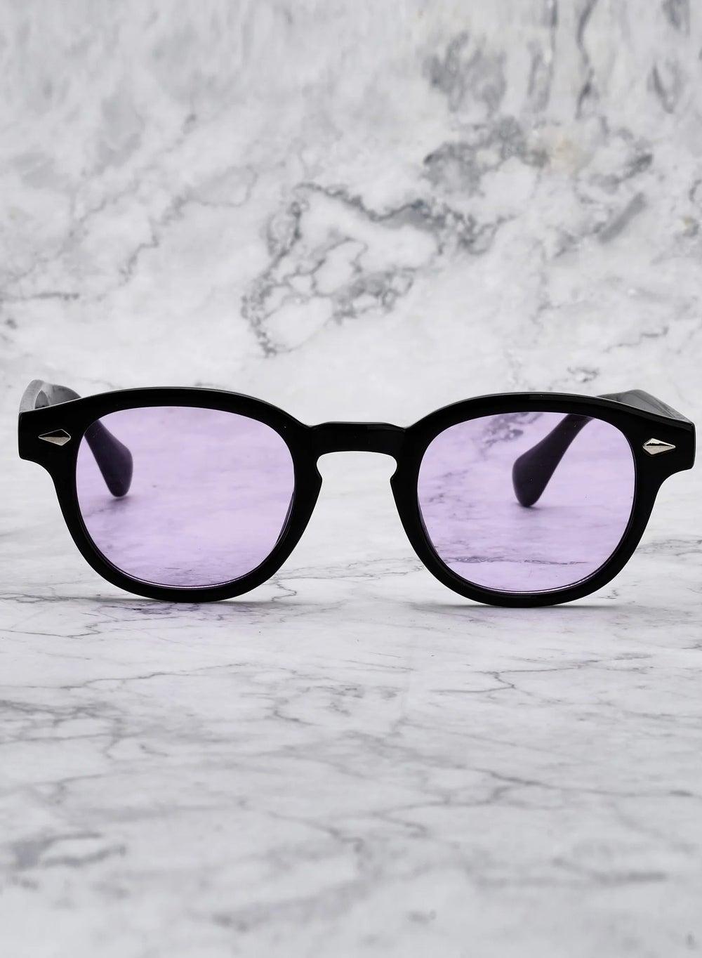 Explicit Poets JOHNNY Unisex Sunglasses in Black & Purple - 2EP52 - Image 1