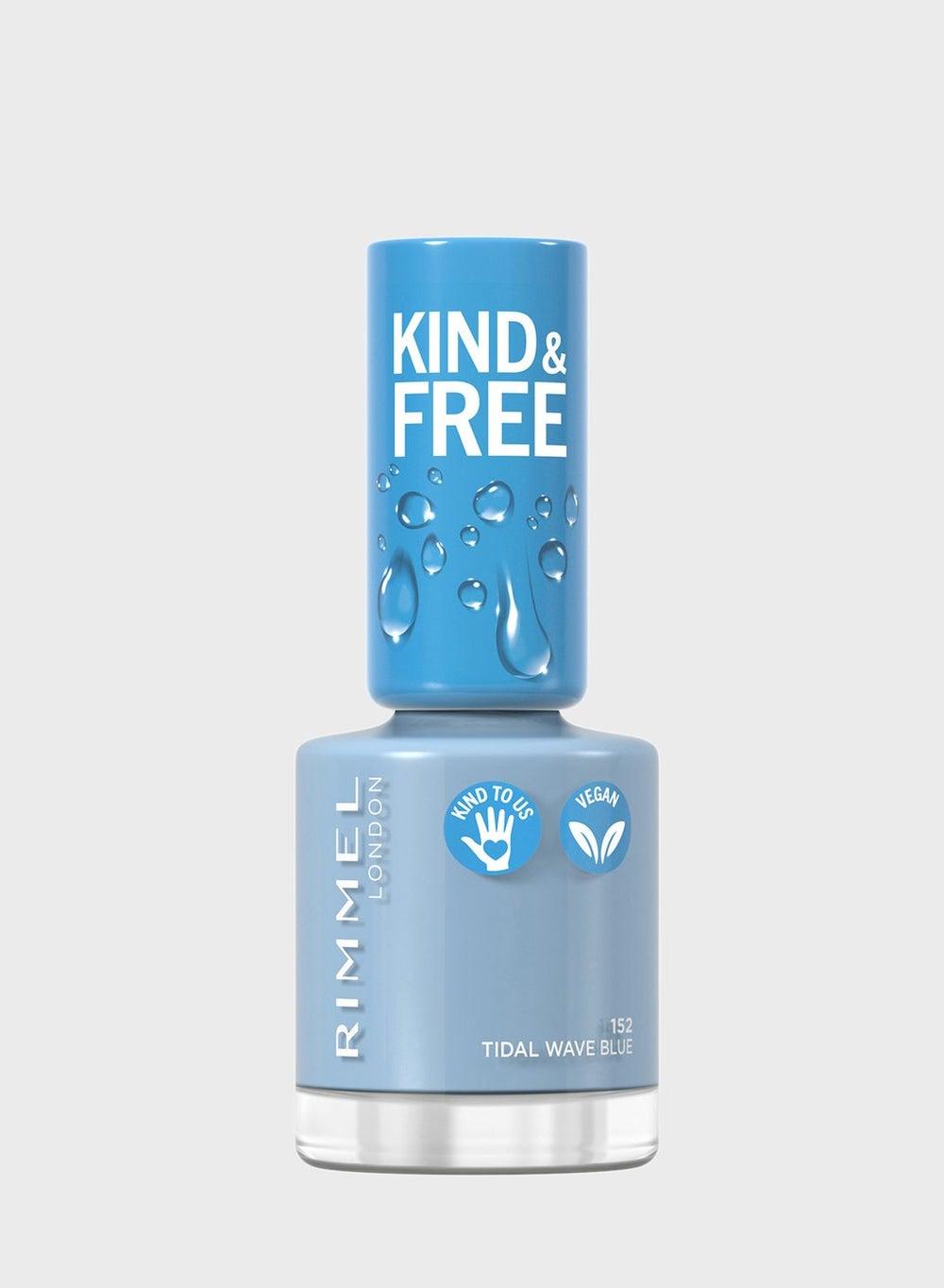 Rimmel Kind & Free Tidal Wave Blue Nail Polish, 8ml - Image 1