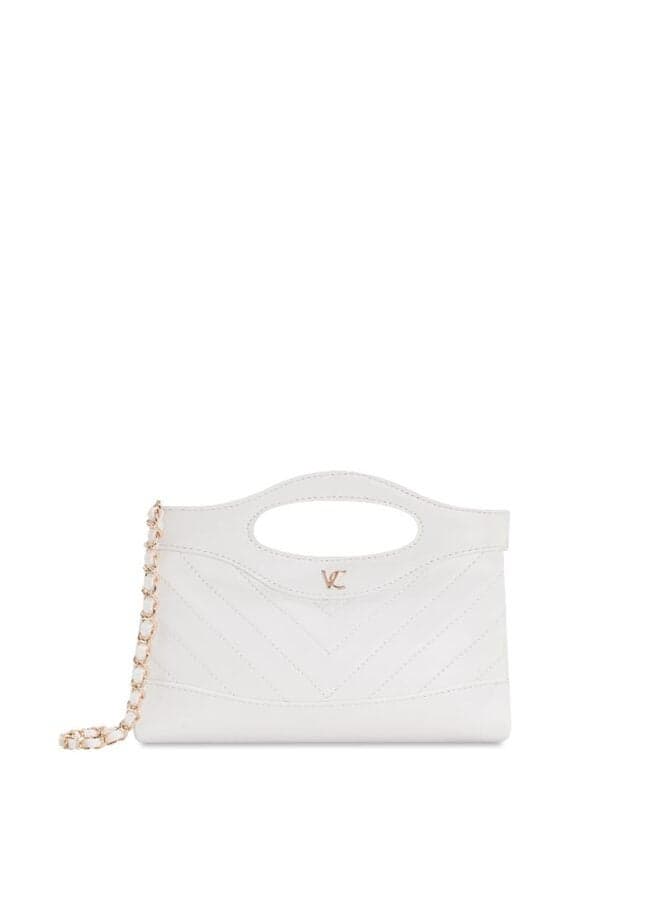 Vincci WHITE Elegance: Quilted Chain Shoulder Bag - Image 1