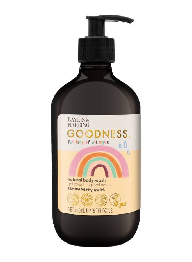 Strawberry Swirl Kids Natural Body Wash 500ml - Image 1