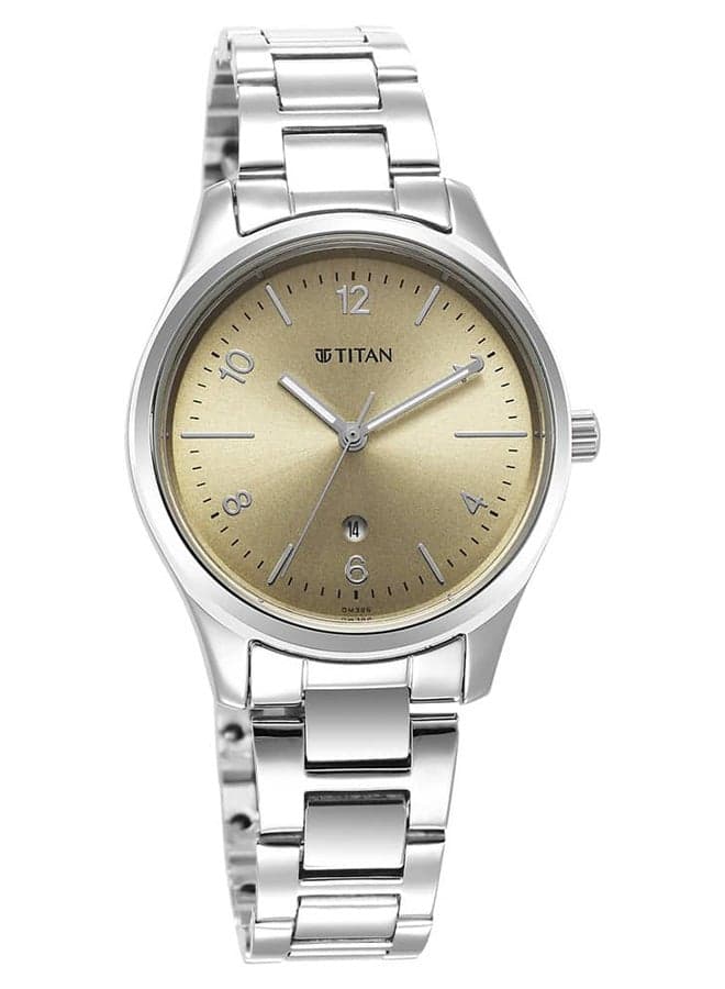 TITAN Elegance 2639SM10: Chic Beige Dial Ladies' Watch - Image 1