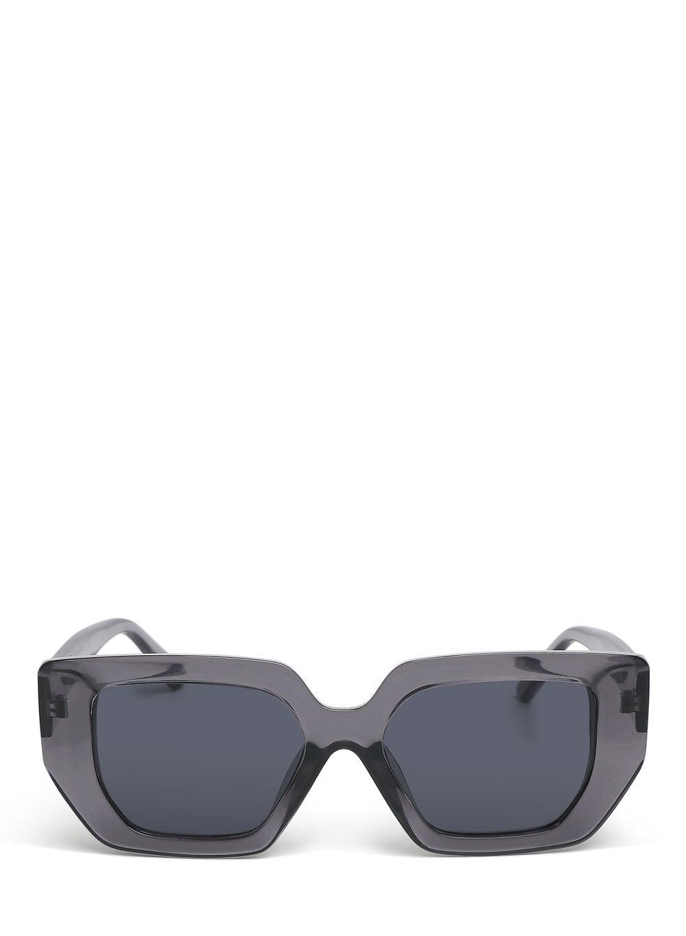 London Rag Grey Elegance: Oversized Cat Eye Sunglasses - Image 1