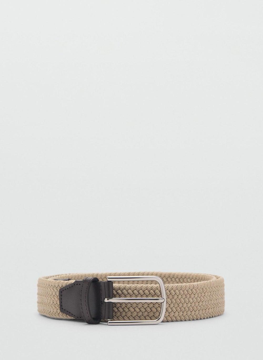 Mango Man Premium Elastic Leather Belt with Metallic Buckle - Image 1