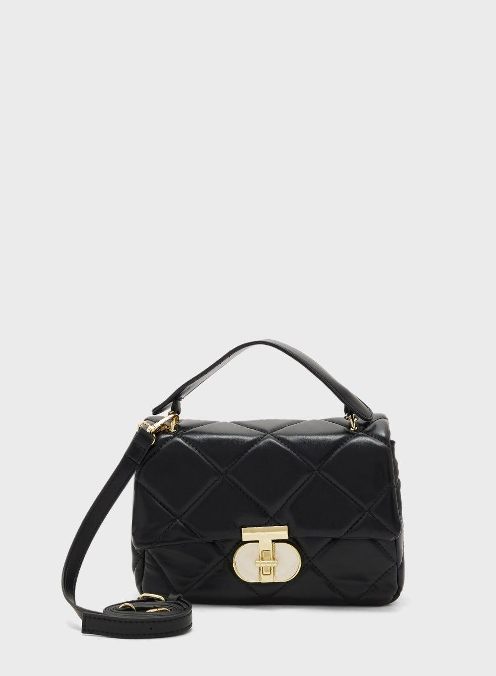 ELLA Quilted Elegance: Chic Crossbody with Top Handle - Image 1