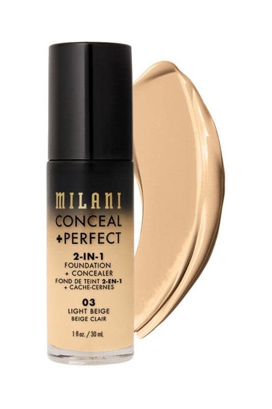 Milani Conceal + Perfect 2-In-1 Foundation - 03 Light Beige - Image 1