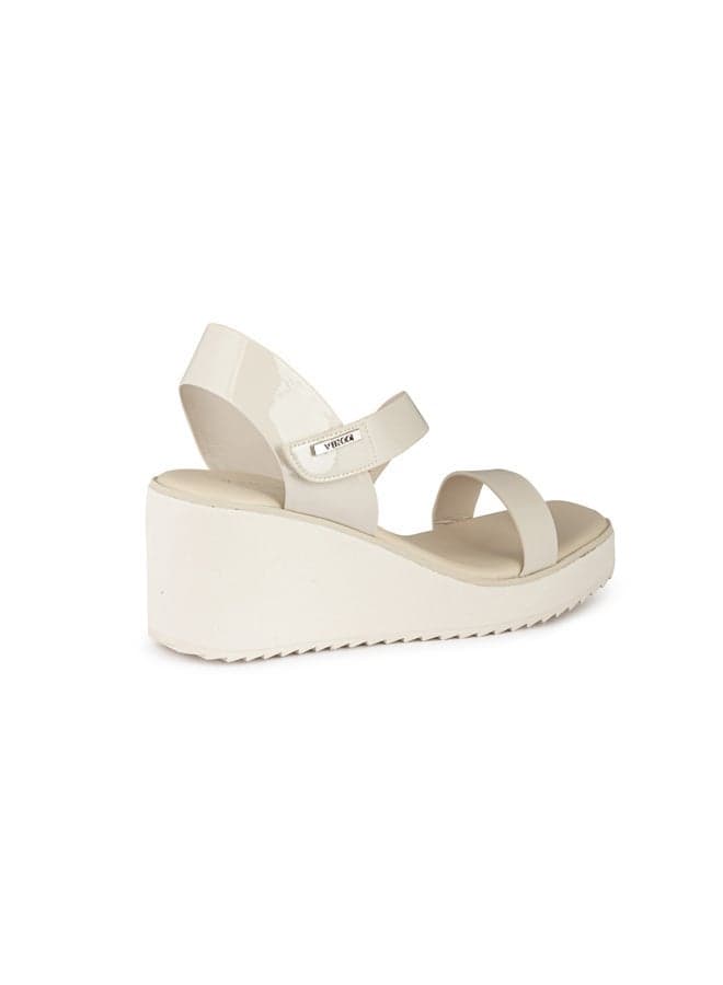 Vi20454246 Elegant Beige Multi-Strap Wedge Sandals - Image 1