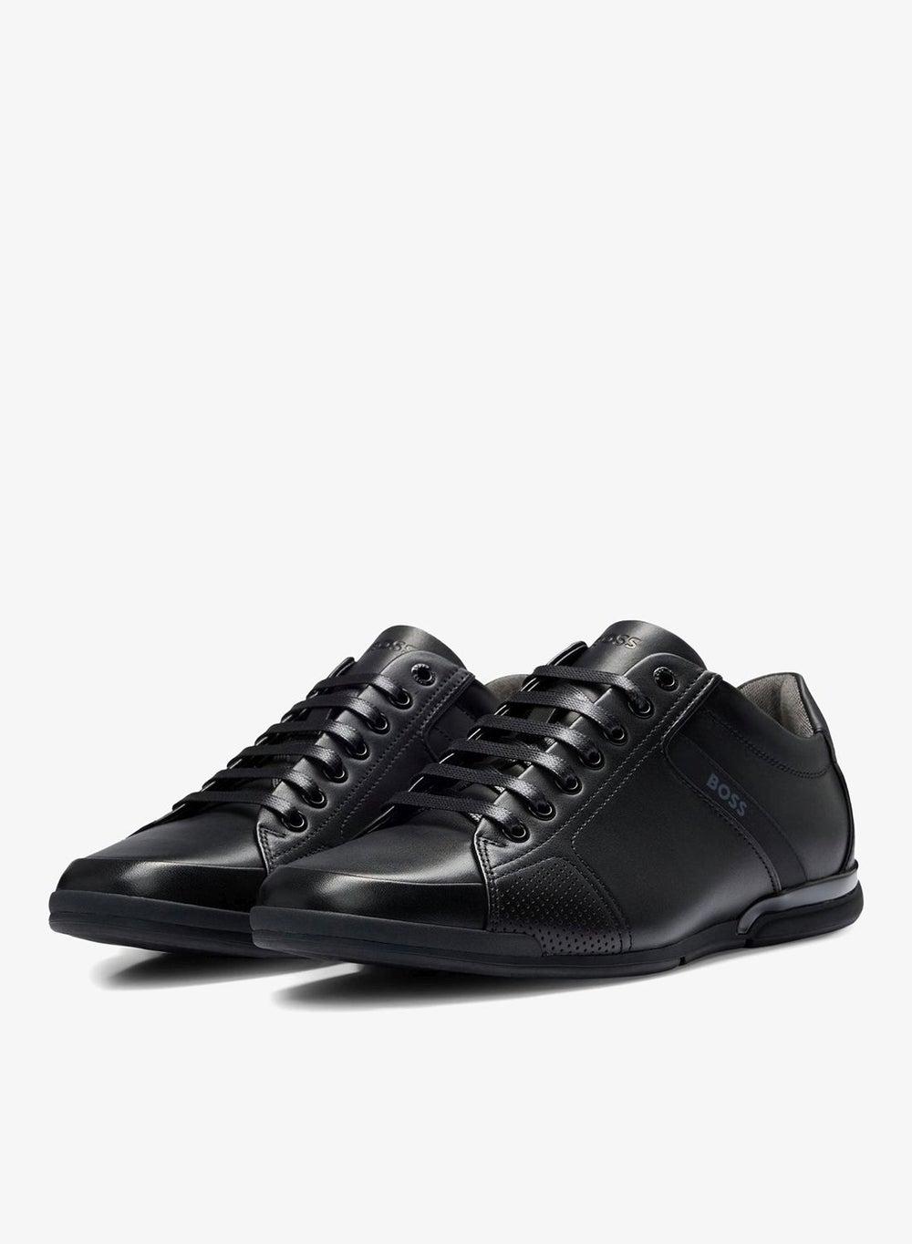 BOSS Leather Low-Top Sneakers with Advanced Odour-Control - Image 1