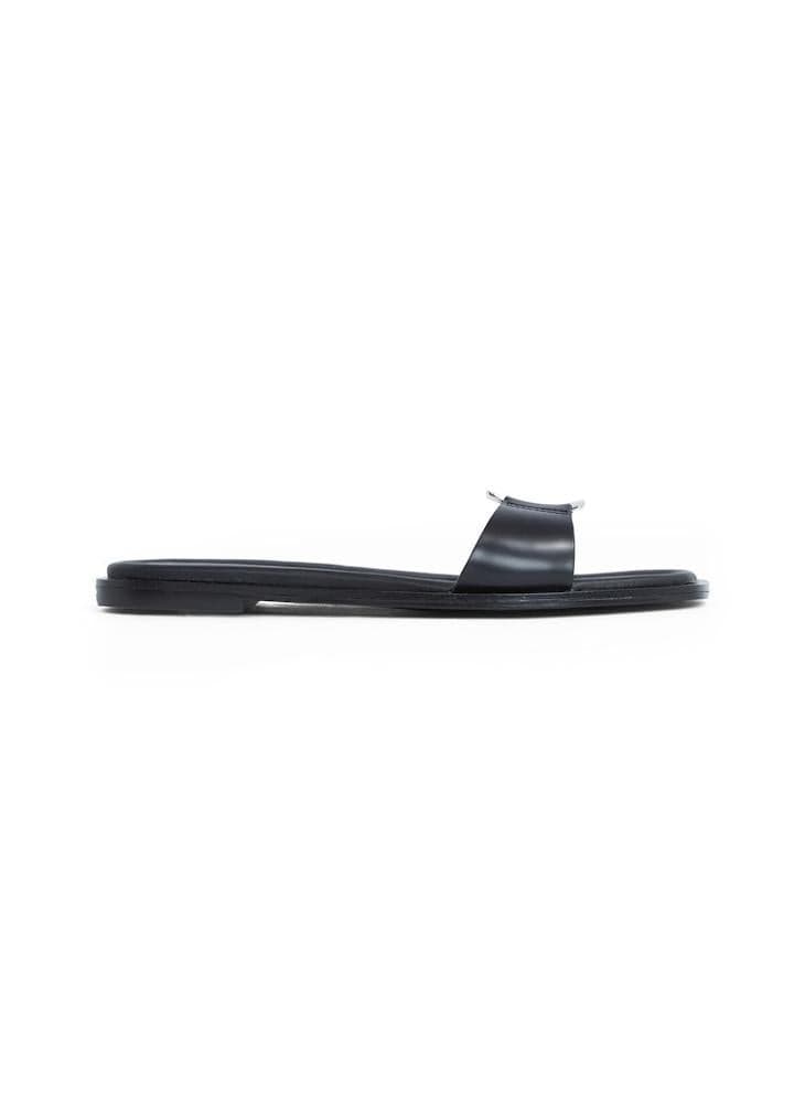 Calvin Klein Black Leather Sandals HW0HW02482BEH - Image 1