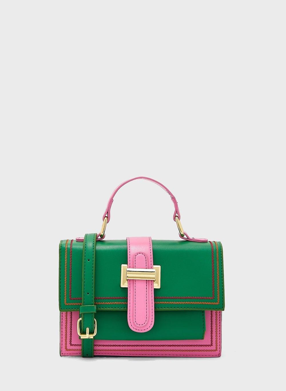 ELLA Colourblock Satchel - Timeless Elegance for Women - Image 1