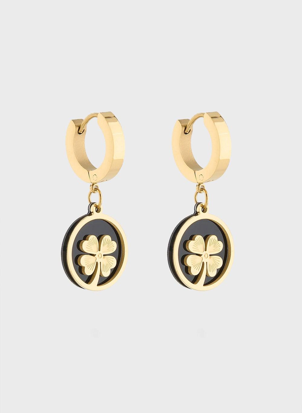 Staurtz Clover Black Earrings: Elegance Redefined - Image 1