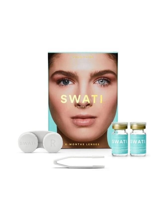 Turquoise Vision: Radiant 6-Month Contact Lenses - Image 1