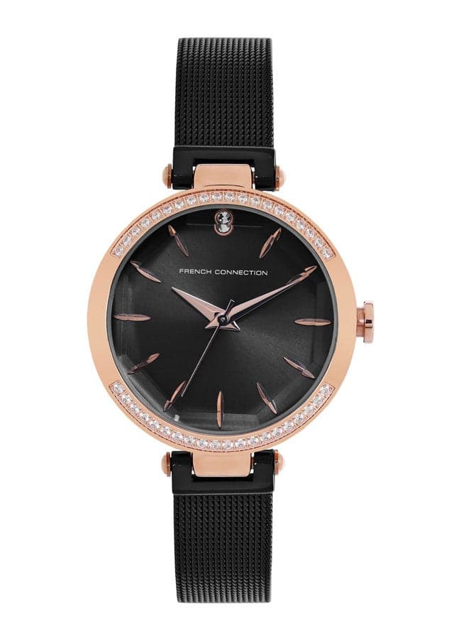 French Connection 32mm Elegant Black Dial Women's Watch FCP21BRGM - Image 1