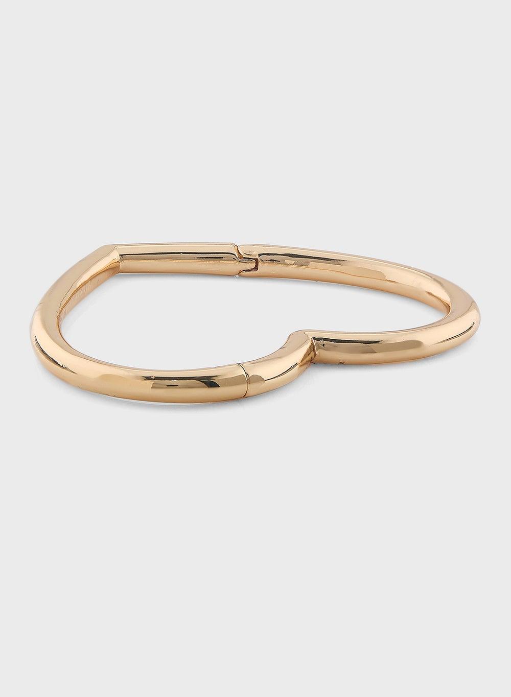 Elegant Ginger Quirky Heart Bangle - A Women's Charm - Image 1