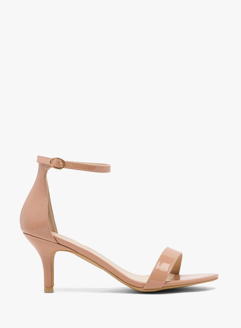 NUDE PATENT Casual Ankle Strap Heels - Fw2548E - Image 1