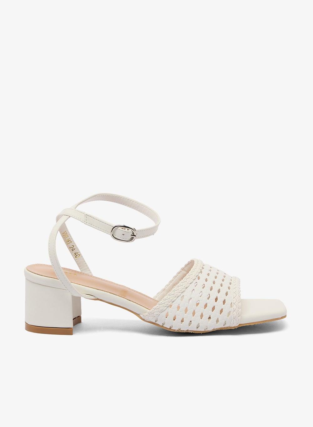 Elegant Vhlmi24 Ankle Strap Heeled Sandals in Pristine White - Image 1