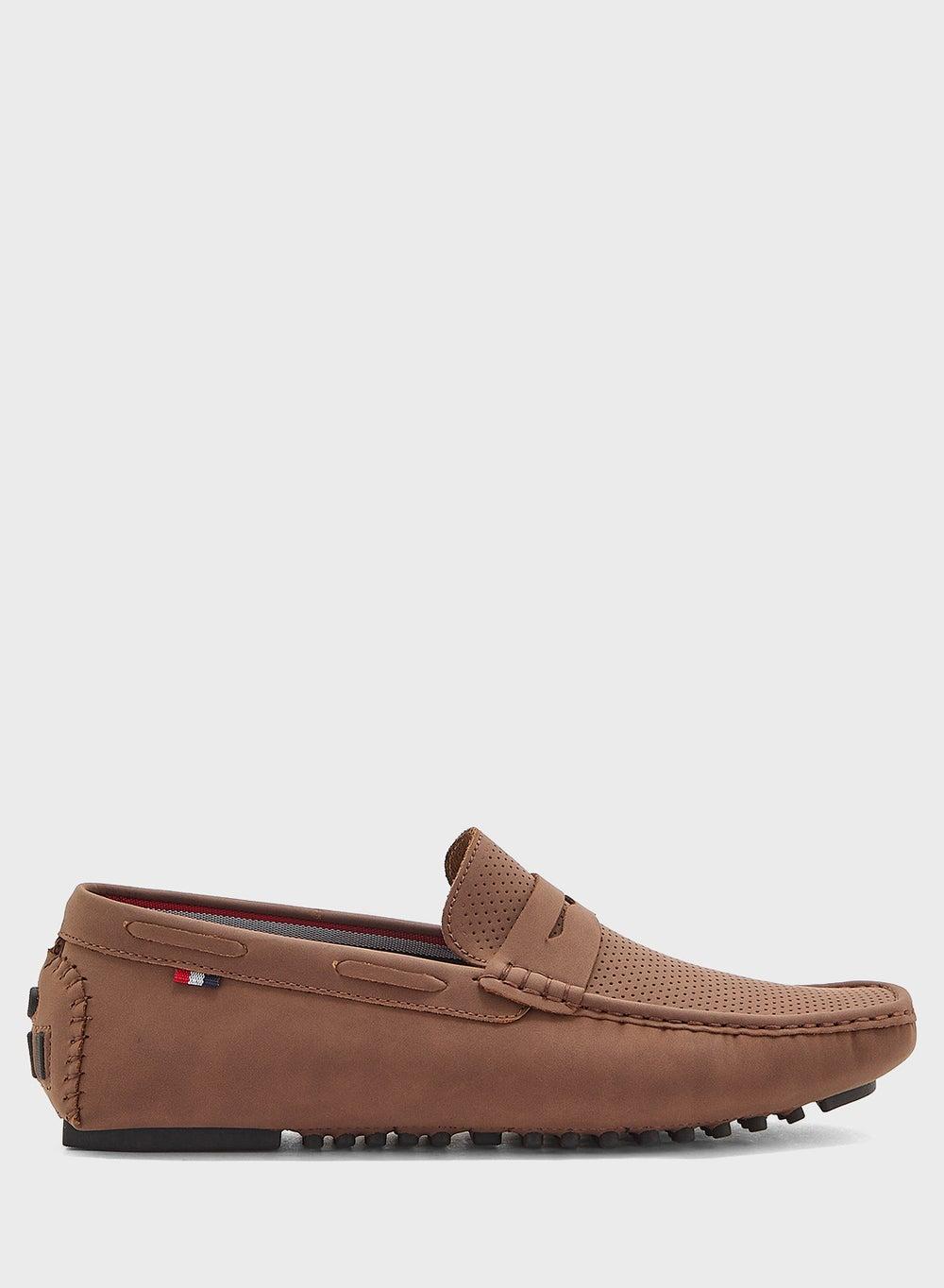 HS41022-1 Elegant Brown Casual Loafers - Image 1
