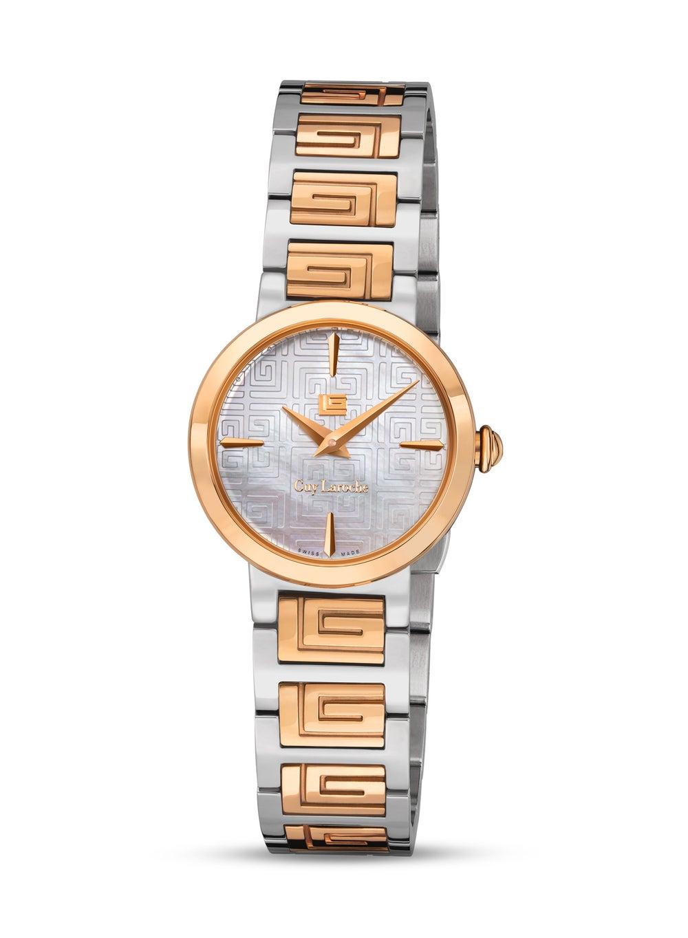 Guy Laroche Ariane 25mm Silver-Rosegold Timepiece for Women - Image 1
