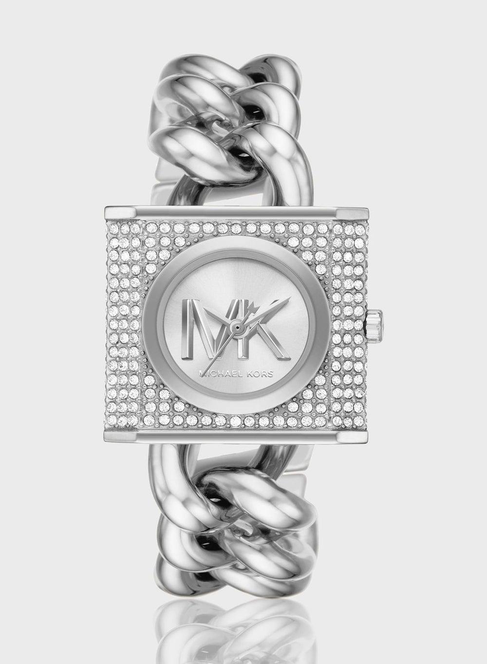 Michael Kors MK Chain Lock Silver Analog Watch for Women - Image 1