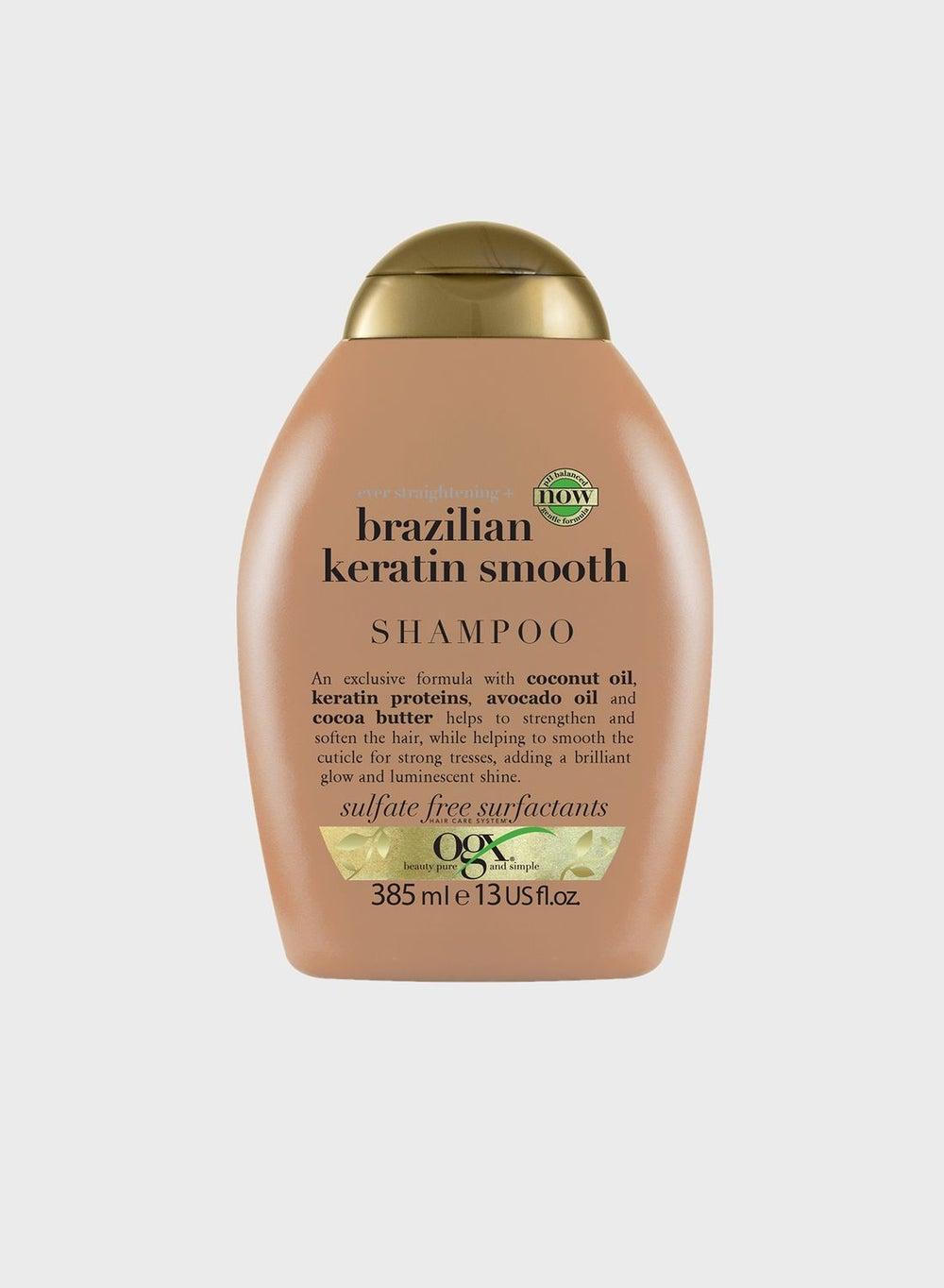 OGX Brazilian Keratin Smooth Shampoo 385ml - New Formula - Image 1