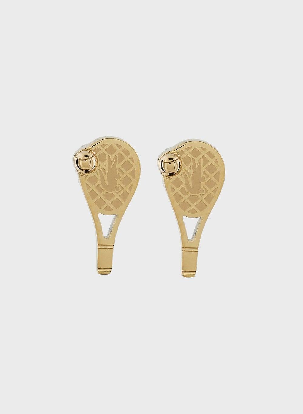 LACOSTE Gold-Tone Steel Drop Earrings for Elegant Evenings - Image 1