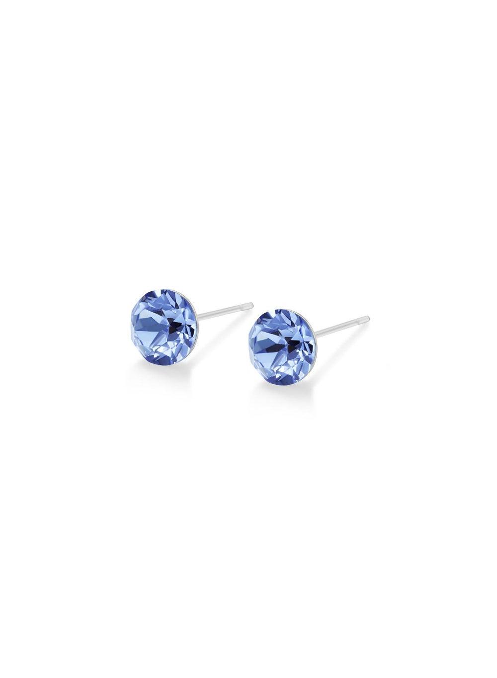 Seona AURORA Light Sapphire Stud Earrings - Radiant Elegance - Image 1