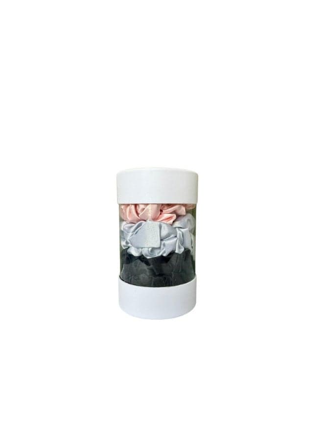 Luxurious Satin Scrunchies - Pack of 6, Medium - Image 1