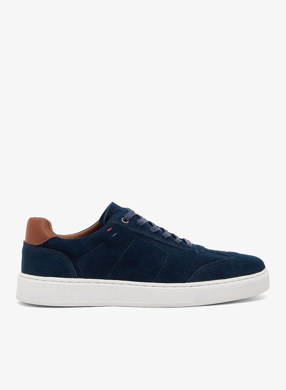 Navy Suede Retro Sneakers R015 - Timeless Elegance - Image 1