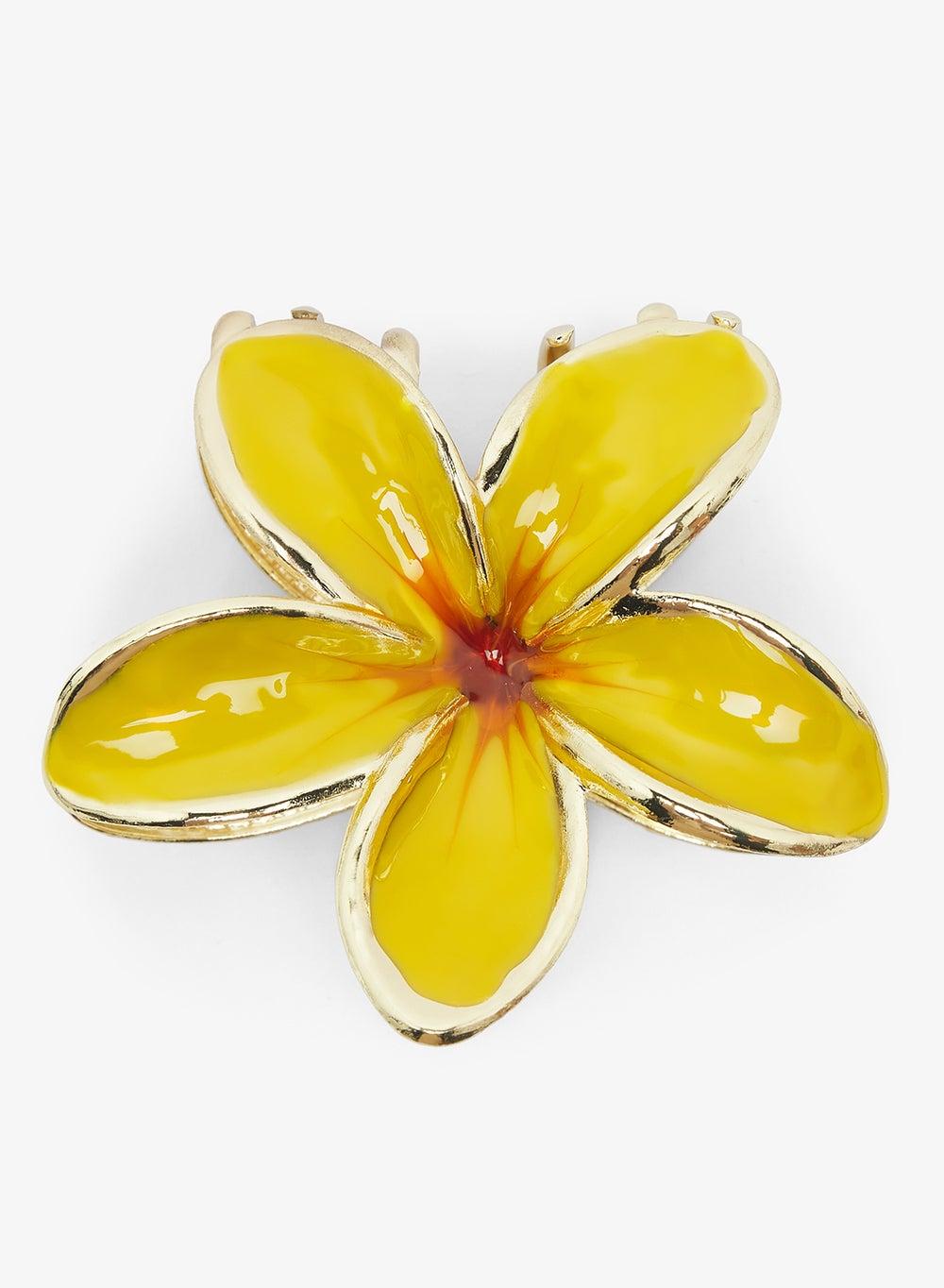 Golden Bloom Metallic Flower Hair Claw Bch01519 - Image 1