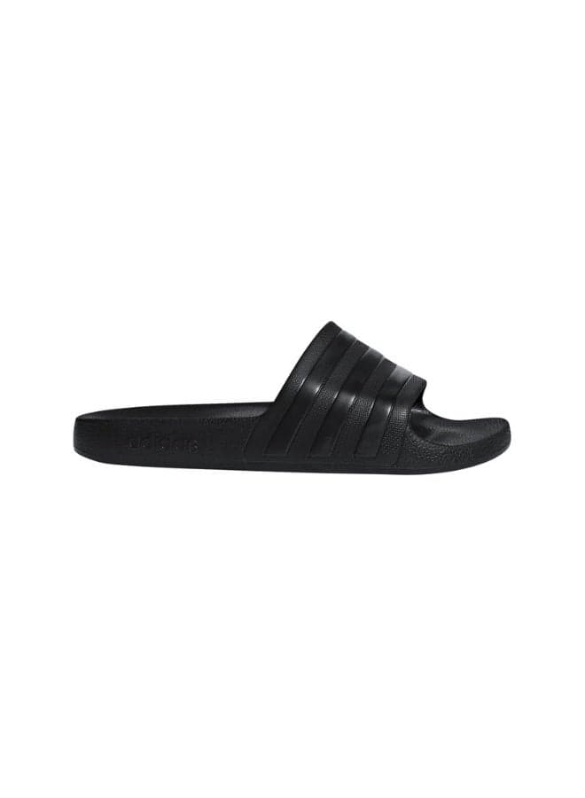 Adilette Aqua: Sleek Black Unisex Slides - Image 1