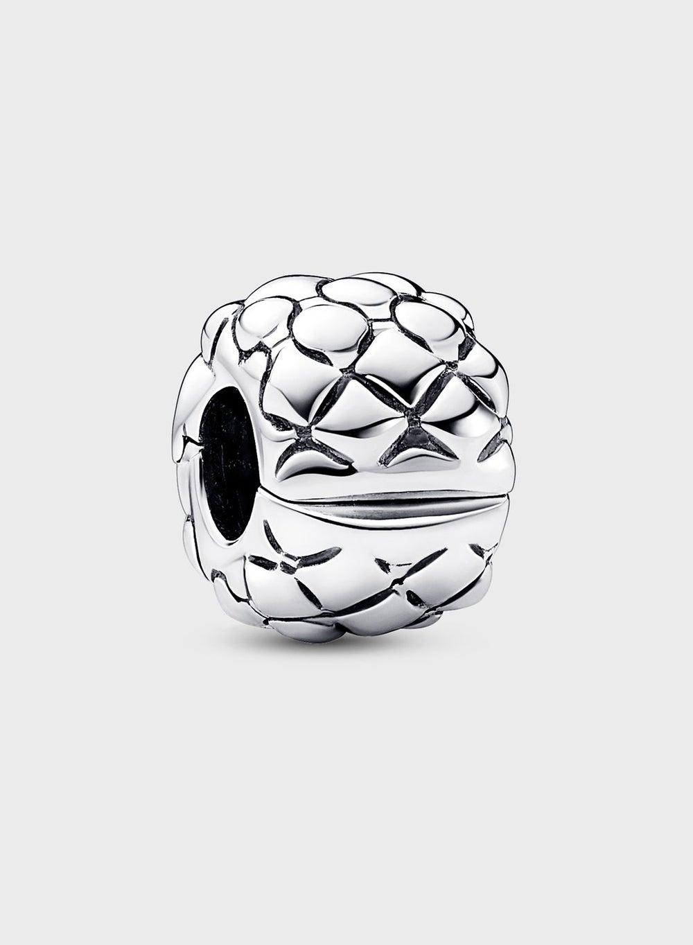 PANDORA Studded Silver Clip Charm - Image 1