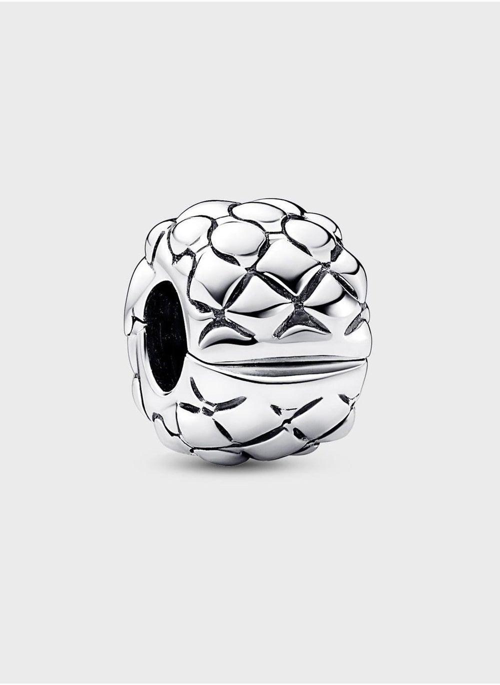 PANDORA Sterling Silver Studded Clip Charm for Elegance - Image 1