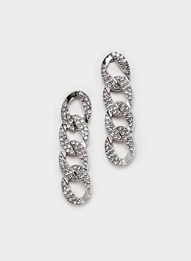 Styli Feather Look Oversized Earrings - Elegant Texture - Image 1