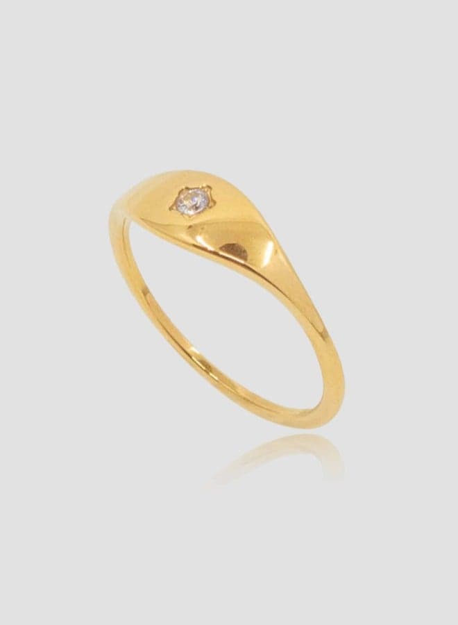 VERITY Lady Mauve – Elegant Gold-Plated Ring for Women - Image 1