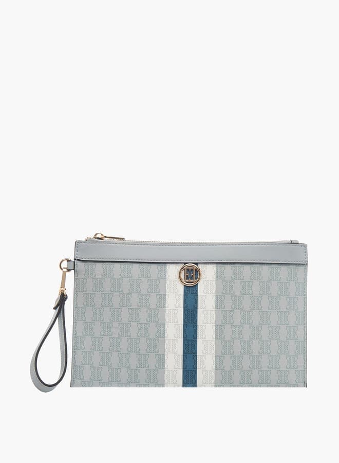 ELLE Monogram Elegance: Chic Zip Wallet for Women - Image 1