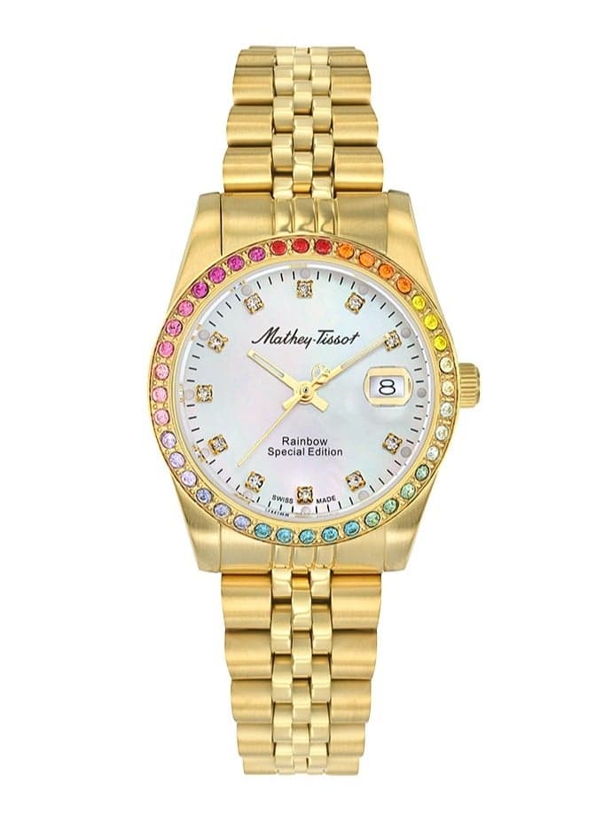 Mathey-Tissot D809PQYI Elegant Gold-Tone Ladies Watch - Image 1