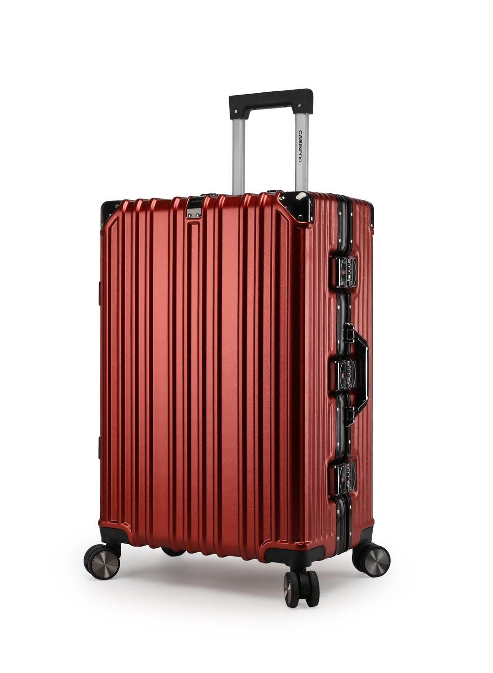CABINPRO 24 Maroon Medium Fashion Luggage with Aluminum Frame - Image 1