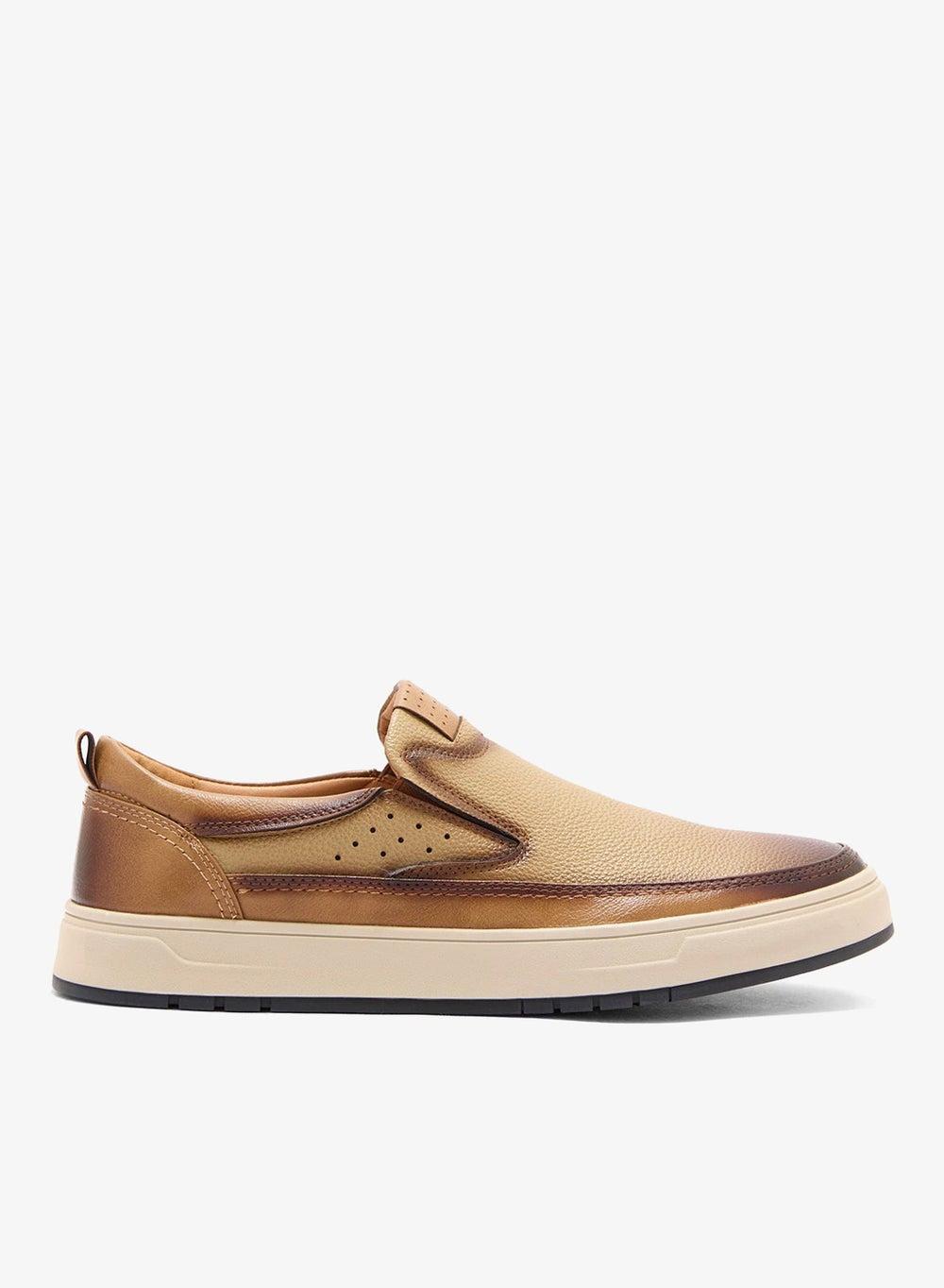 M 1643 Beige Slip-On Sneakers - Refinement Meets Comfort - Image 1