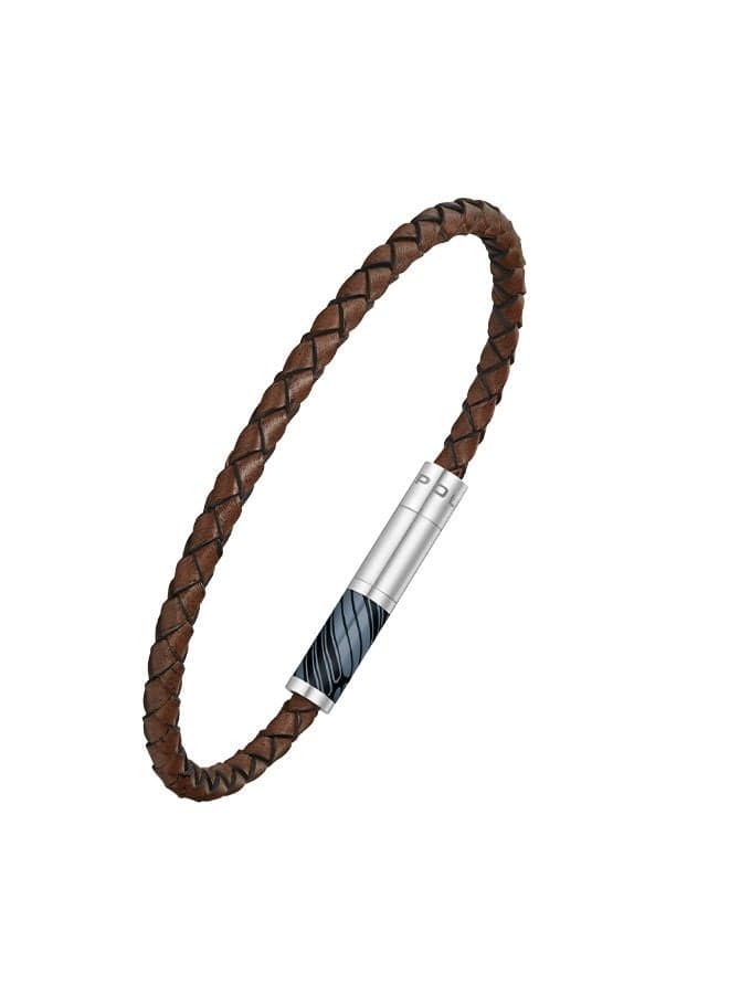 POLICE Plaint Men's Bracelet PEAGB0033205 - Urban Elegance in Leather - Image 1