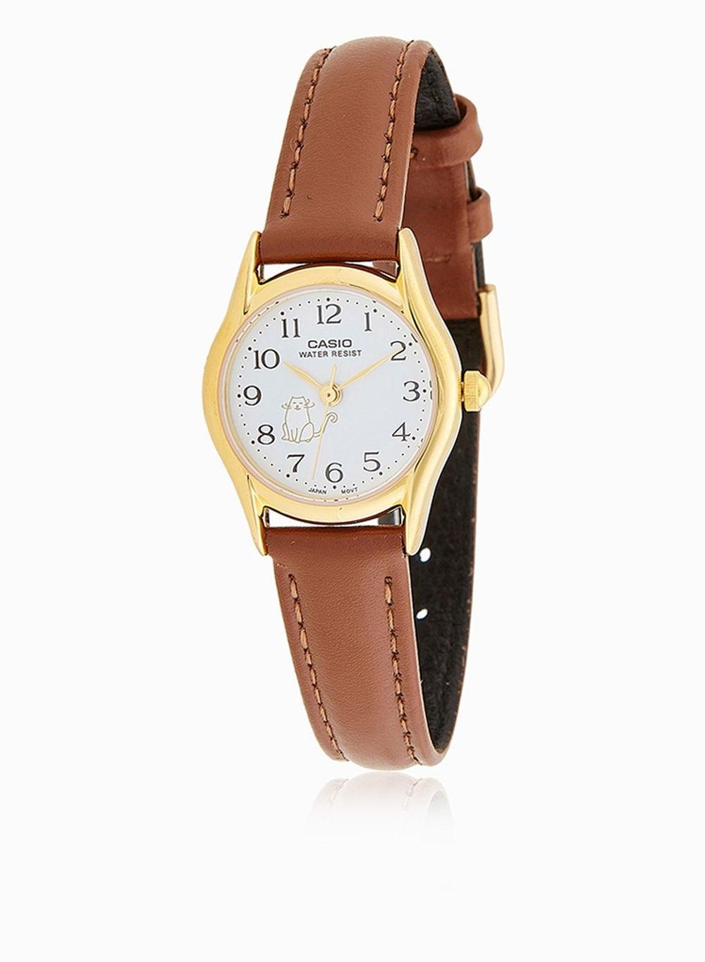 CASIO Elegance Series: Slim Leather Women's Dress Watch - Image 1