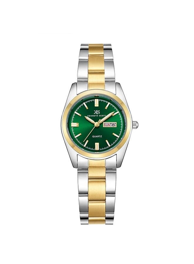KENNETH SCOTT K23543-TBTG Elegance Two Tone Analog Watch - Image 1