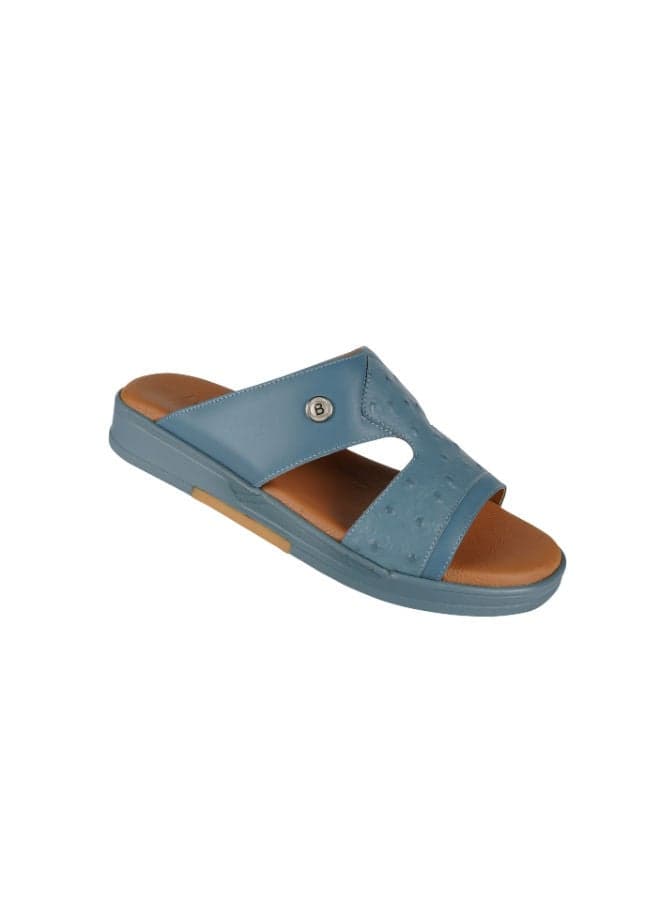 Barjeel Uno VTKB-03: Luxury Blue Arabian Sandals for Men - Image 1