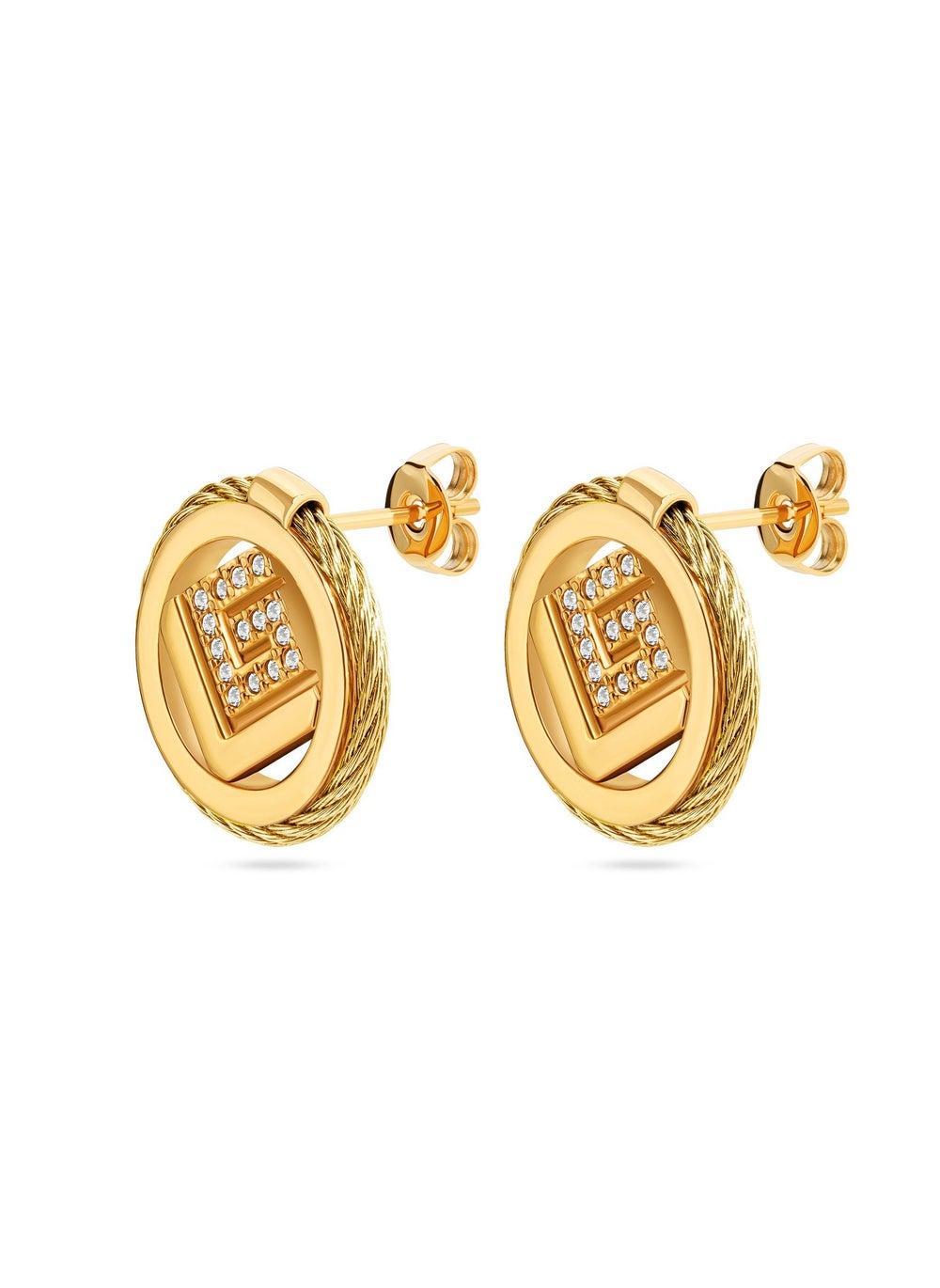 Guy Laroche Camille Gold Plated Crystals Earrings for Women - Image 1