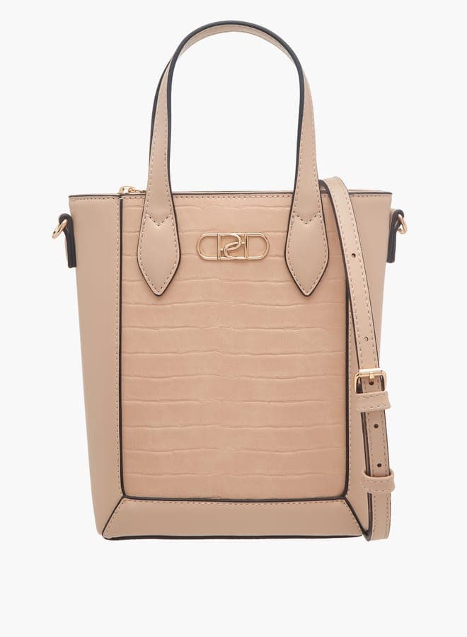 Paprika Textured Tote Bag: Double Handle Elegance - Image 1