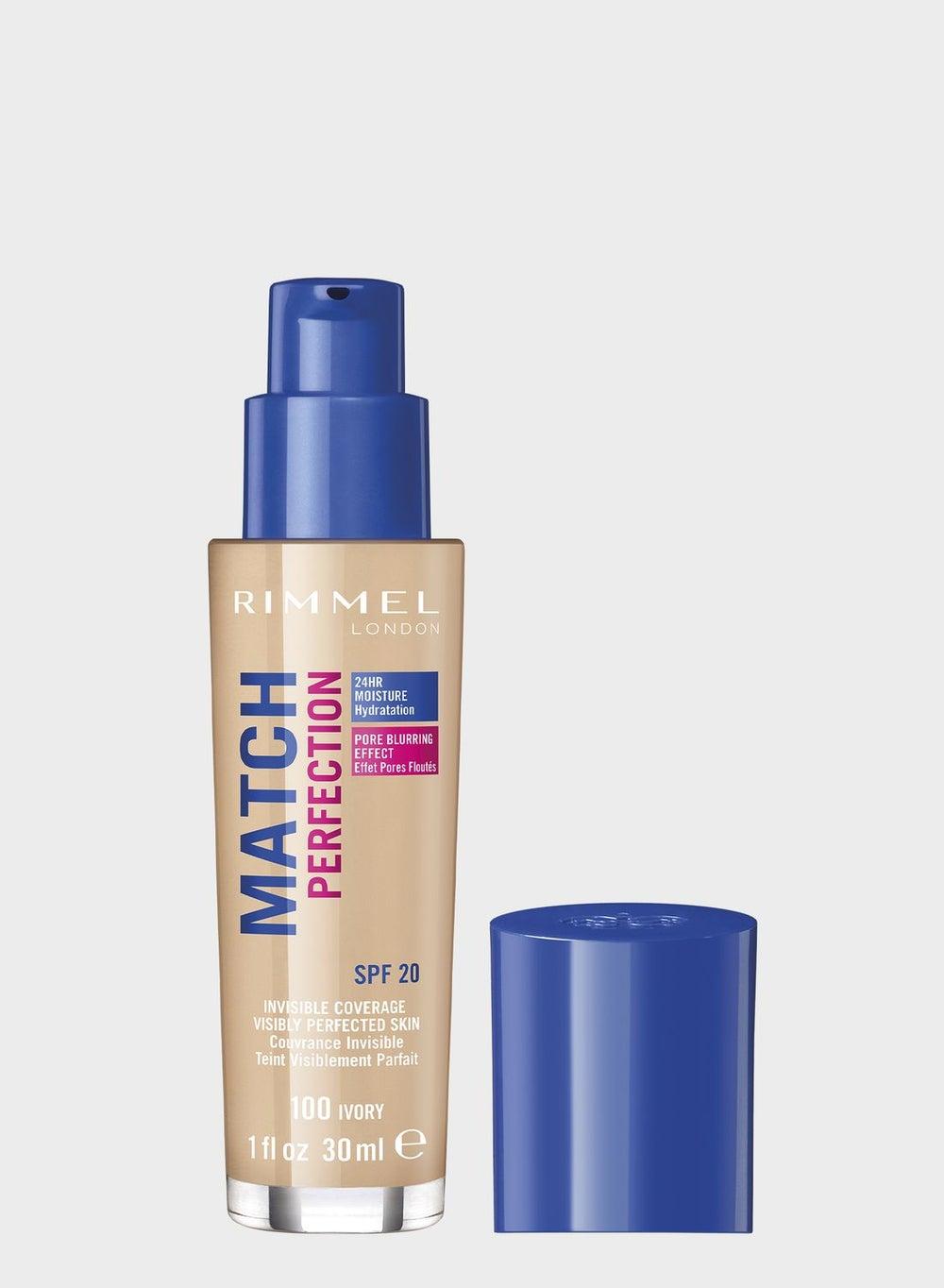 Rimmel Match Perfection Foundation Ivory Shade 100, 30ml - Image 1
