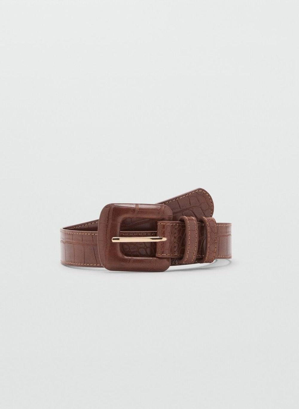 MANGO Crocodile-Effect Women's Belt – Elegance Redefined - Image 1