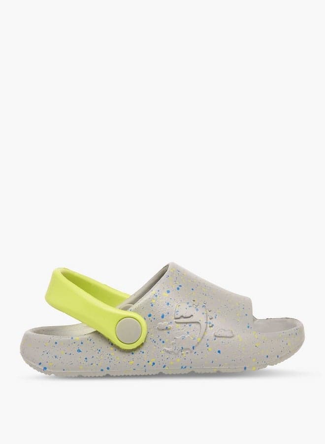 99101G Premium Grey Printed Slides for Boys - Image 1